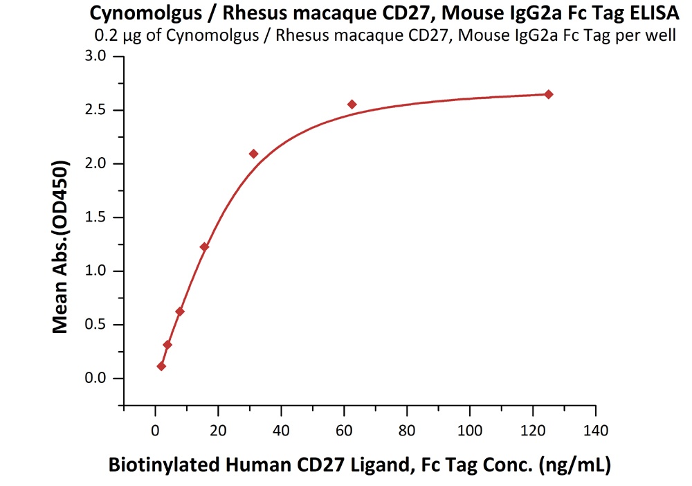 Rhesus macaque CD27 / TNFRSF7 Recombinant Protein
