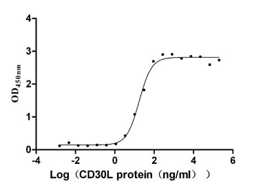 Recombinant Human Tumor necrosis factor receptor superfamily member 8 (TNFRSF8), partial (Active)
