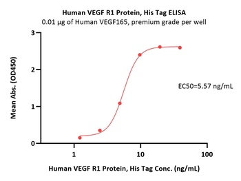 Human VEGF R1 Protein, His Tag