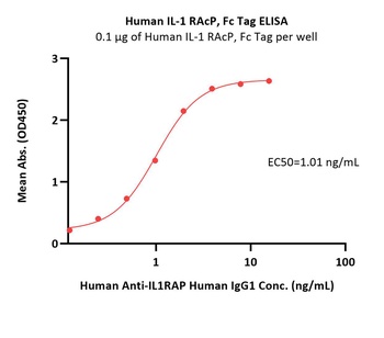 Human IL-1 RAcP Protein, Fc Tag